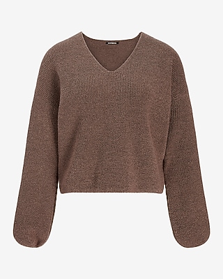 Puff Sleeve V-Neck Sweater - image 3