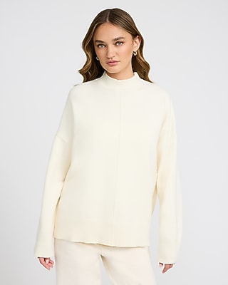 Mock Neck Center Seam Sweater