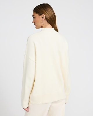 Mock Neck Center Seam Sweater