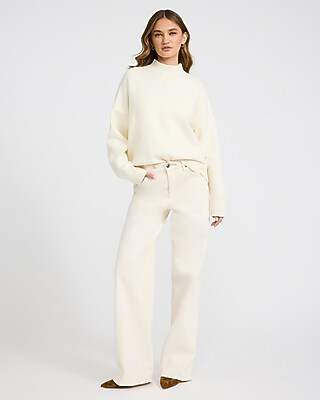 Mock Neck Center Seam Sweater