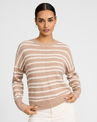 Striped Crew Neck Sweater | Express