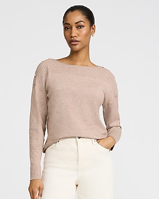 Gold Hardware Crew Neck Long Sleeve Sweater