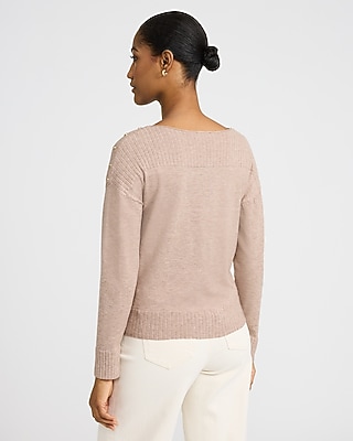 Gold Hardware Crew Neck Long Sleeve Sweater