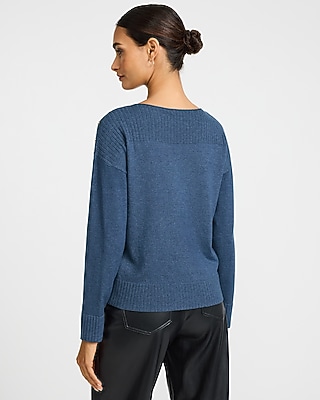 Gold Hardware Crew Neck Long Sleeve Sweater