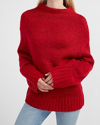 red tunic sweater