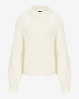 Chunky Cowl Neck Vent Hem Sweater