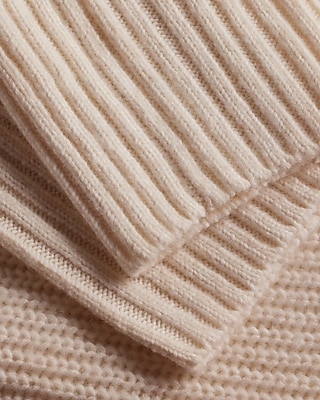 Cable Knit Crew Neck Tunic Sweater