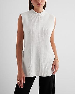 sleeveless mock turtleneck