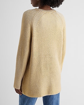 Foil Crew Neck Tunic Sweater