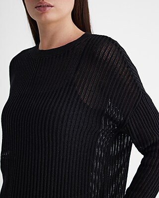 Ribbed Crew Neck Tunic Sweater - image 2