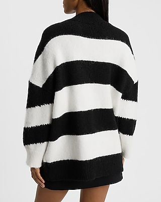 Striped V-Neck Oversized Sweater