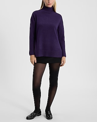 Mock Neck Tunic Sweater