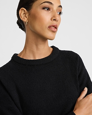 Boucle Crew Neck Tunic Sweater