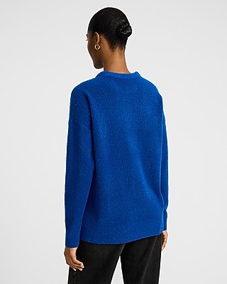 Boucle Crew Neck Tunic Sweater - thumbnail 2