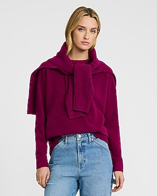 Boucle Crew Neck Tunic Sweater