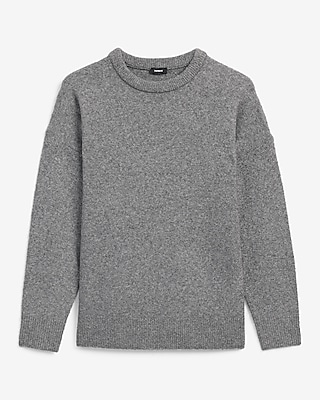 Boucle Crew Neck Tunic Sweater | Express