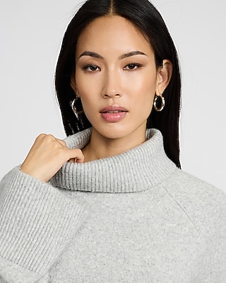 Plush Turtleneck Tunic Sweater