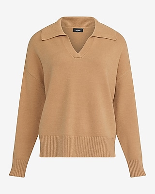 Airy Soft Johnny Collar Sweater