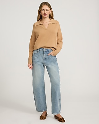 Airy Soft Johnny Collar Sweater