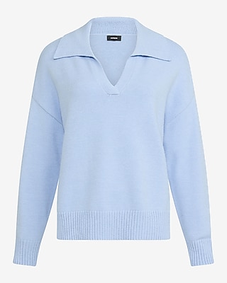 Airy Soft Johnny Collar Sweater