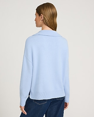 Airy Soft Johnny Collar Sweater