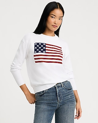 American Flag Crew Neck Sweater