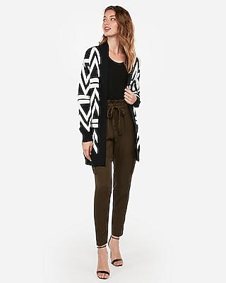 geo print cardigan