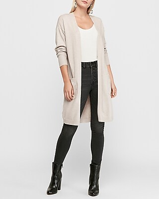 long neutral cardigan