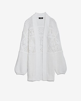 express balloon sleeve cardigan
