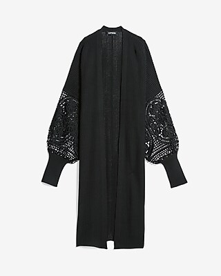 express balloon sleeve cardigan