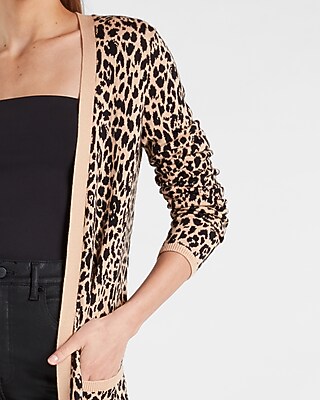leopard duster cardigan