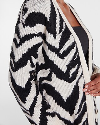 zebra duster cardigan