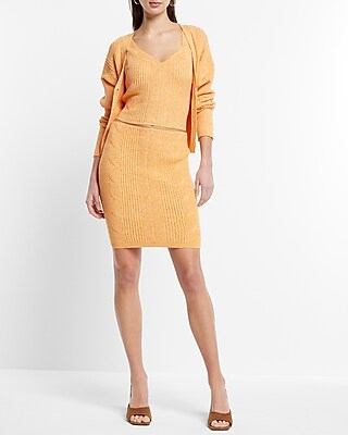 Cable V-Neck Knit Button Front Cardigan