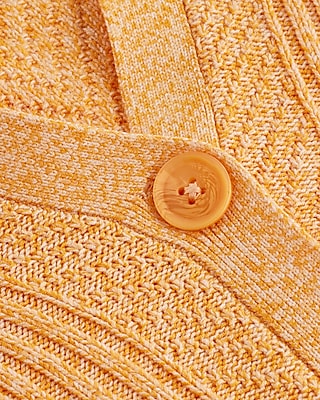 Cable V-Neck Knit Button Front Cardigan