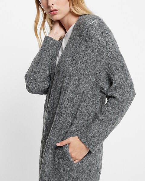 NEW Pippa PIPPA THE LABEL Womens Tessa Cable Knit Duster Cardigan Ecru