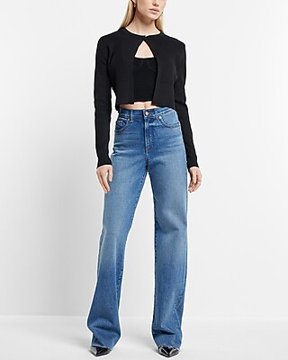 Body Contour Ribbed One Button Cardigan