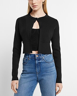 Body Contour Ribbed One Button Cardigan