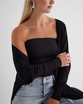 Dolman Sleeve Tie Waist Duster Cardigan