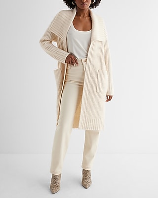 Cocoon Collared Long Cardigan