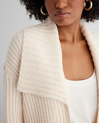 Cocoon Collared Long Cardigan