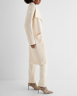 Cocoon Collared Long Cardigan