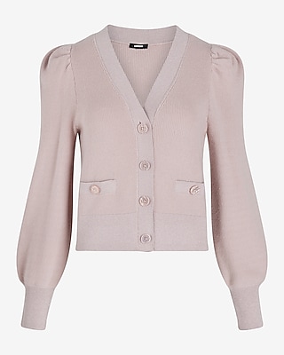 Shine Tipped V-Neck Cardigan