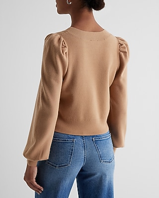 V-Neck Embellished Bow Cardigan