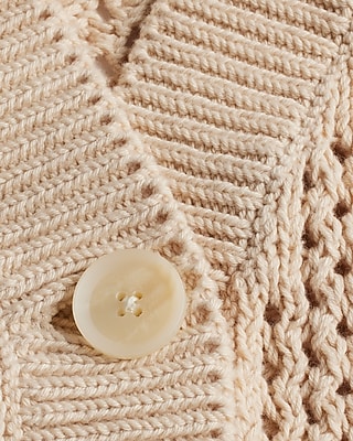 Open Stitch V-Neck Cardigan