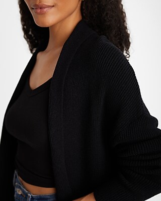 Ribbed Shawl Collar Cardigan - image 2