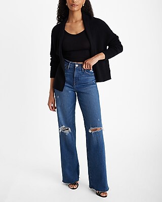 Ribbed Shawl Collar Cardigan - image 4