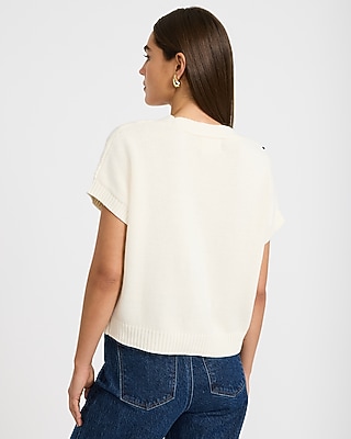 Nautical V-Neck Dolman Sleeve Cardigan
