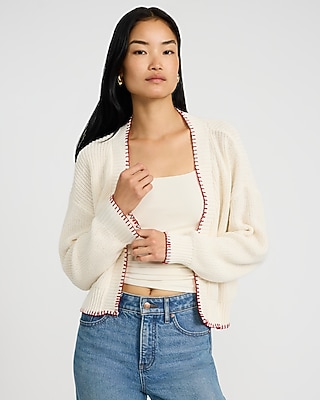 American Flag Red Stitch Trim Cardigan - image 2