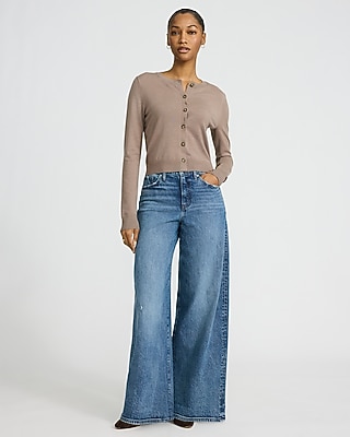 Lightweight Crew Neck Cardigan