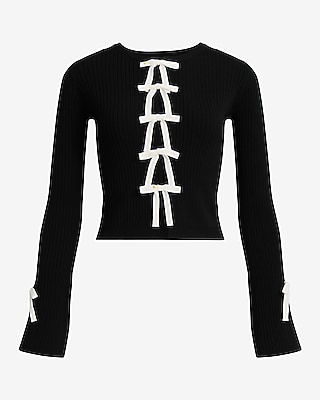 Silky Soft Fitted Bow Front Sweater
